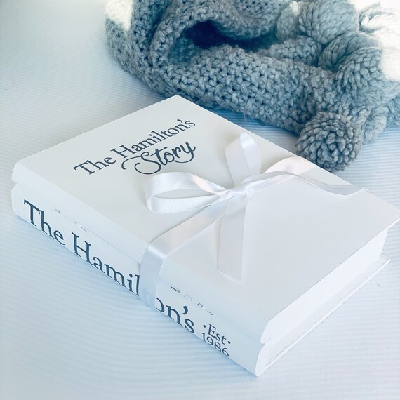 Family Couple Name White Grey Wooden Coffee Table Book Etsy