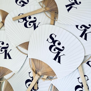 Personalised wedding , business, event, party paper paddle hand fans