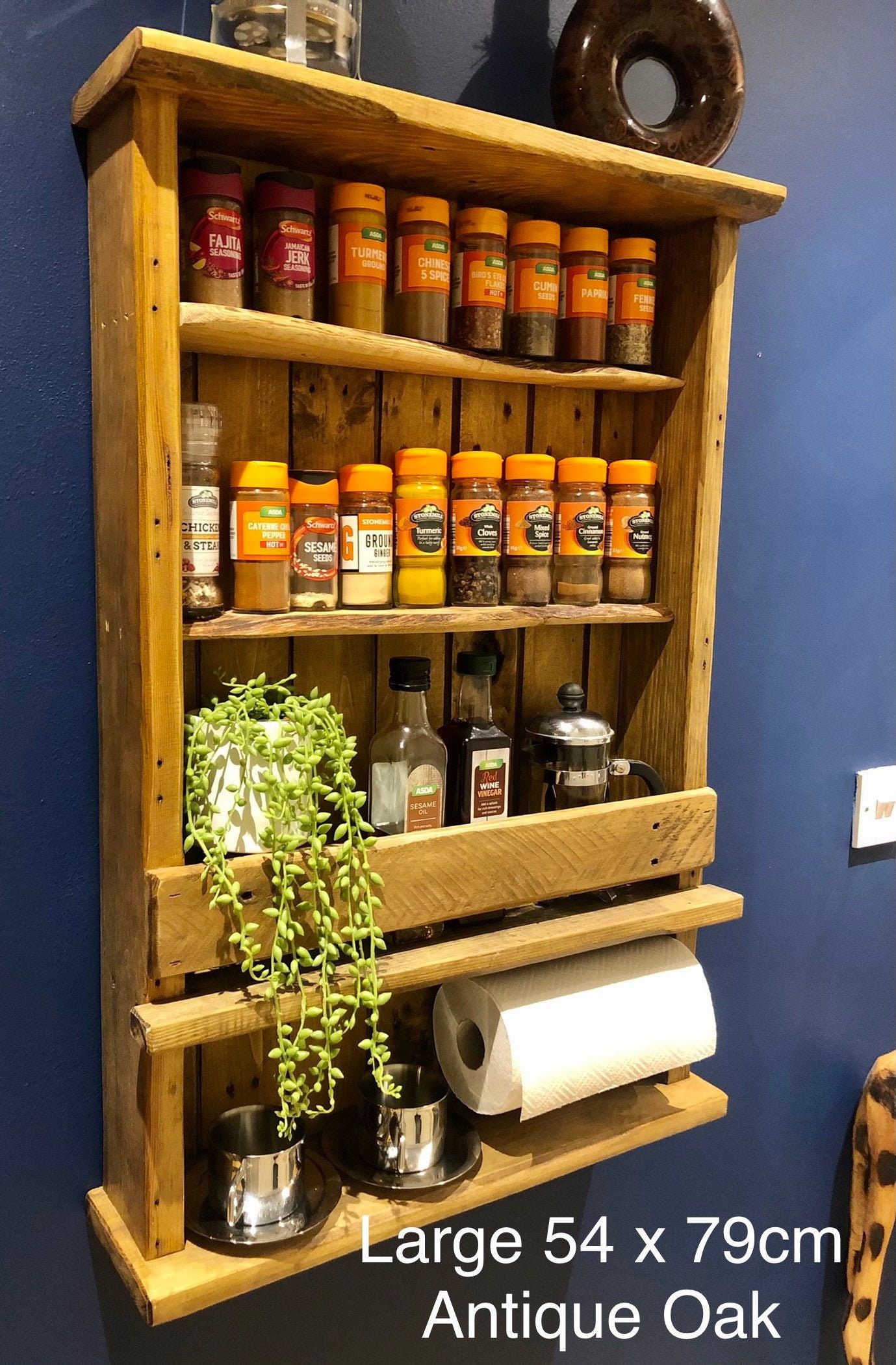 Oak Spice Rack  Stained Oak Spice Rack - The Spice House