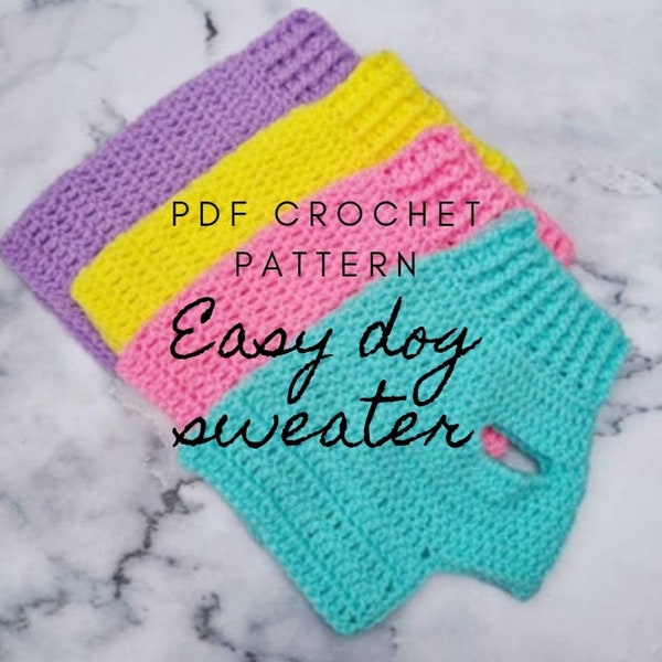 PDF CROCHET PATTERN Chihuahua Sweater Small Dog Jumper