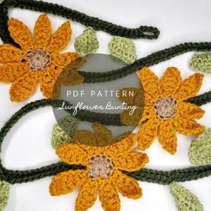 PDF CROCHET PATTERN Hanging Plant Vine Botanical Nursery Decor Macrame Boho Sunflower beginner easy