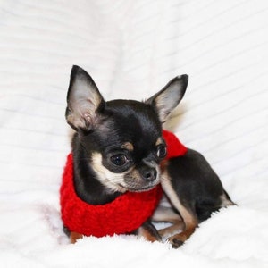 XXS Tiny Chihuahua Puppy Kitten Jumper Crochet Sweater size 1