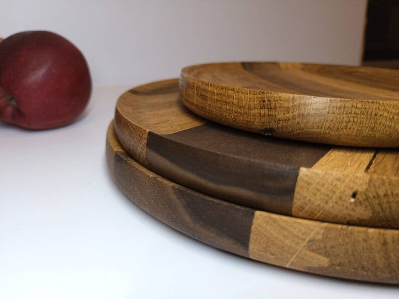 colour and shape Beautiful American walnut small platter plate bowl with some gorgeous figure