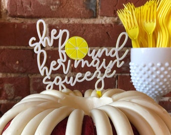Lemon Bridal Shower Cake Topper: She Found Her Main Squeeze