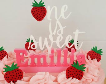 One Is Sweet birthday: Strawberry theme 1st birthday