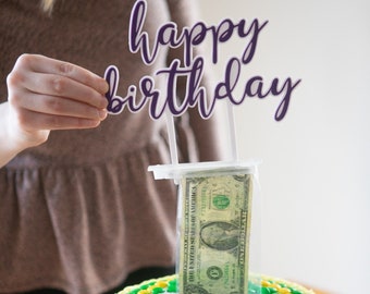 Money Cake Kit Bundle: DIY Birthday Cake Decoration with Topper