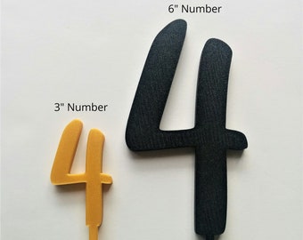 Large (6") Birthday Number, Number Cake Topper, Number Candle, Smash Cake Prop, Photo Prop