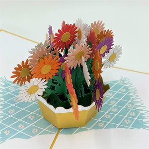 Carte pop-up marguerites, Carte CD toute occasion, Anniversaire, Anniversaire, Je pense à vous