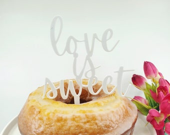Love is Sweet Cake Topper: Bridal Shower & Wedding Decor