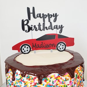 Sports Car Cake Topper, Cars Theme Party, Race Car Birthday, Vintage Car Lover