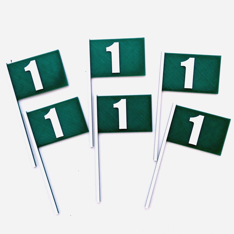 Golf Flag Topper 12 cupcake toppers Golf Lover Golf Theme Etsy