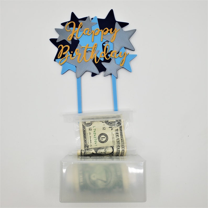 Stars Birthday Cake Topper Money Holder Kit: Surprise Gift With ...