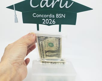 Graduation Money Cake Kit: DIY Graduate Gift with Personalized Topper