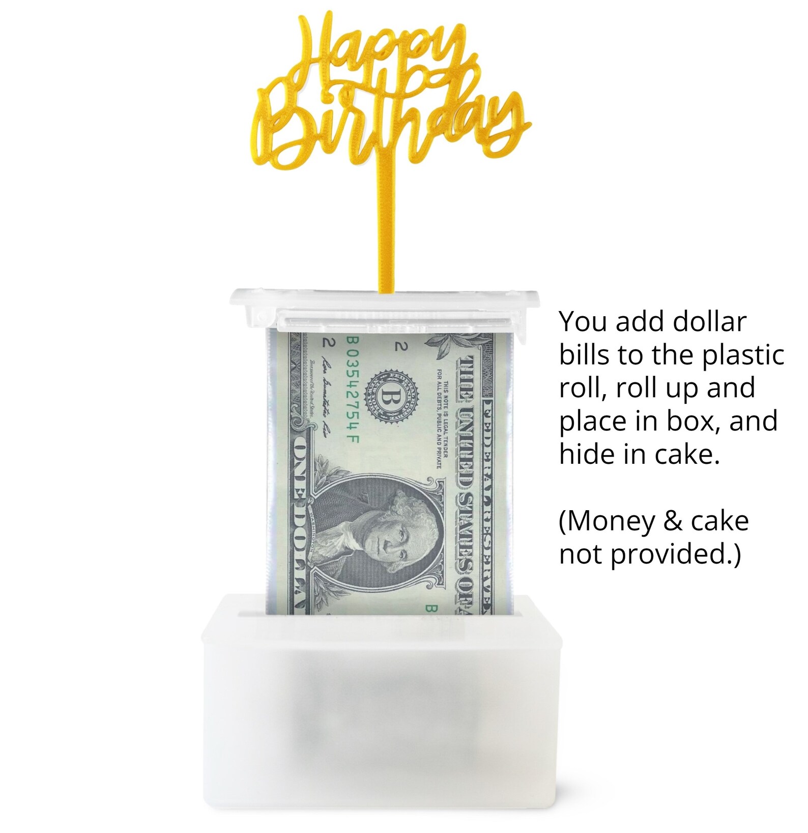 Money Cake Kit With 2 Cake Topper and 2 Plastic Rolls Etsy