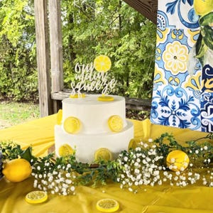 Our Main Squeeze Cake Topper: Lemon/Orange Theme Party