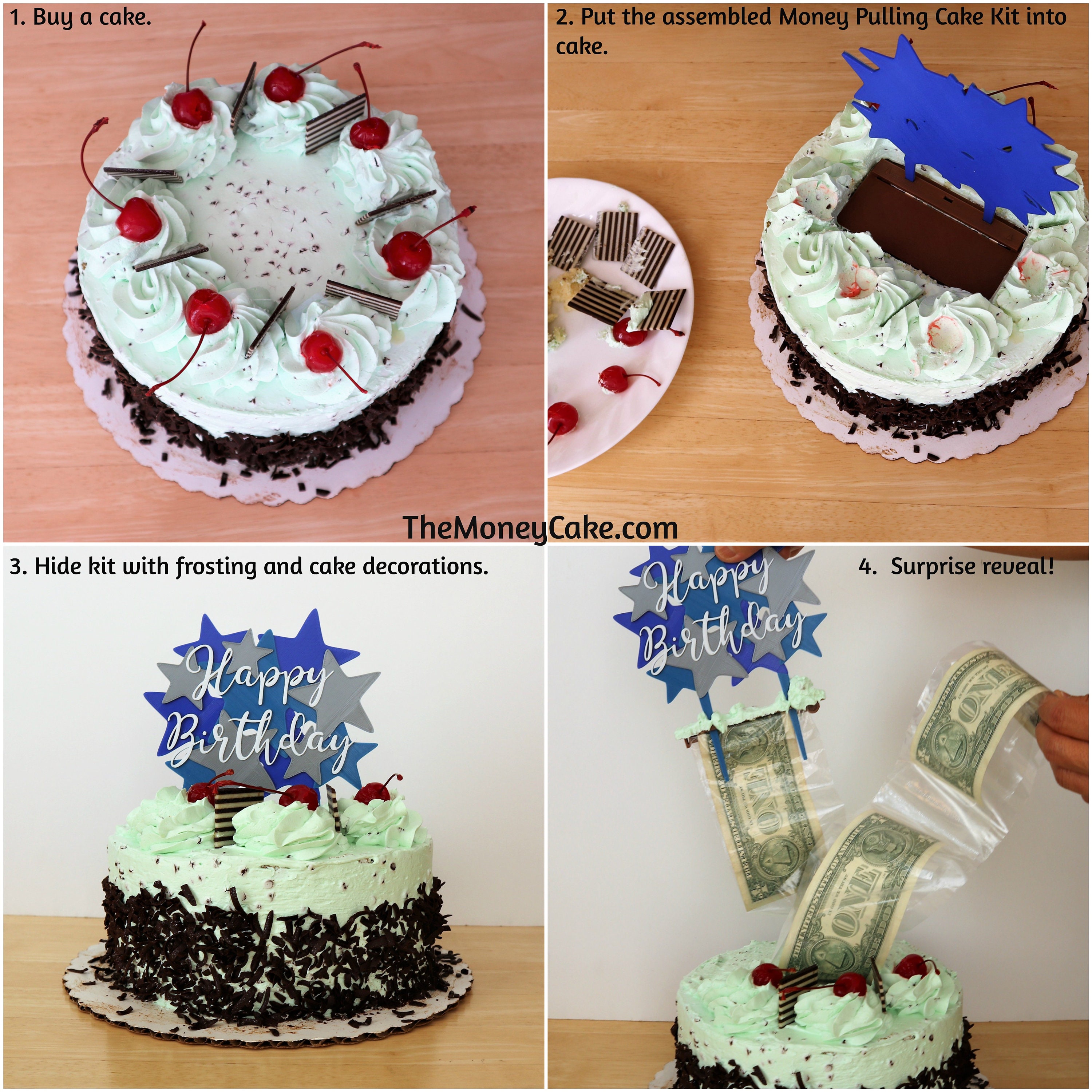 Money Cake Kit Money Dispenser For Cake Birthday Surprise Etsy