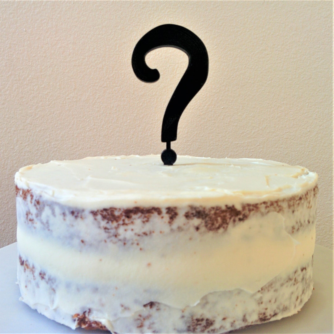 Question Mark Cake Topper, Baby Gender Reveal, Pop the Question