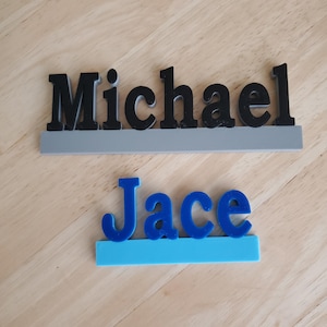 Personalized 3D Printed Name Cake Topper: Party & Desk Decor