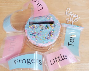 Gender Reveal Cake Kit with Reveal Poem