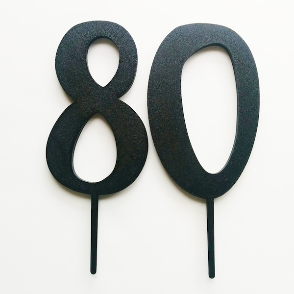 6" Birthday Number Cake Topper: Photo Prop Number Candle Holder