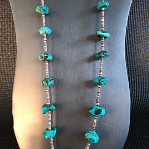 Beautiful Vintage Santo Domingo Pueblo Heishi Shell and Turquoise Necklaces