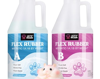 LET'S RESIN Liquid Silicone for Squishy Maker, 140oz Super Soft Flex Rubber for Taba Squishy, Molding Cat's Paw, DIY Decompression Gift