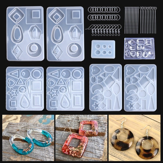 LET'S RESIN 198PCS Resin Jewelry Molds, With 8 Pairs Earring Resin Molds,  2pcs Stud Earring Resin Molds for Jewelry 