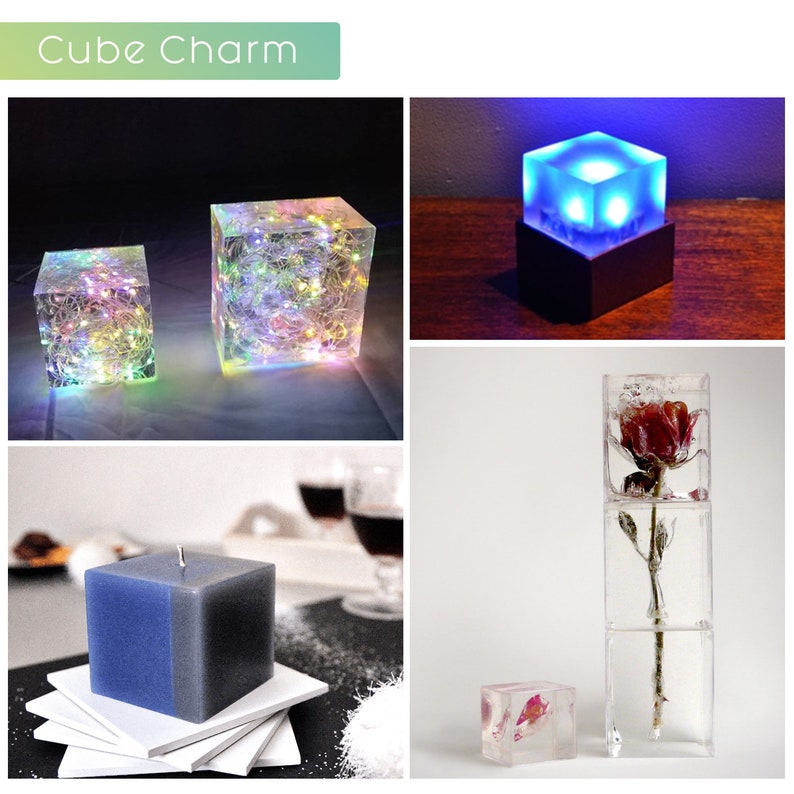 Resin Cube Molds Square Resin Silicone Mold Paperweight Specimen Making - for Jewelry Making E4-LTZFTMJ-K