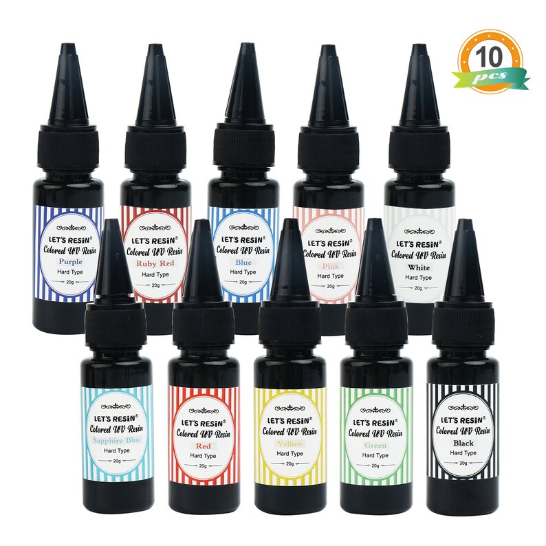 LET'S RESIN 200g Colored Uv Resin Kit Uv Curing Etsy