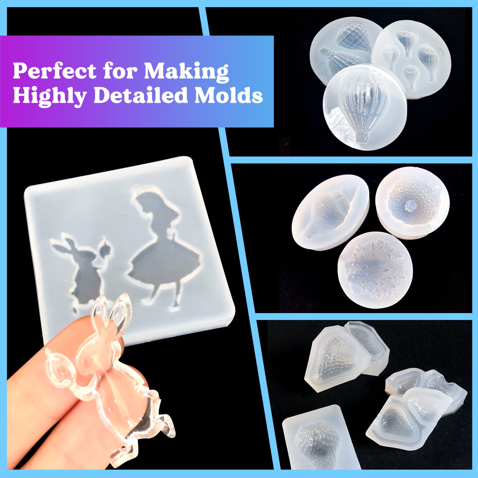 LET'S RESIN Silicone Mold Making Kit Translucent Silicone Rubber