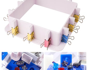 LET'S RESIN Adjustable Mold Housing for Silicone Molds Making, Mold Master,Plastic Housing Frame for DIY Resin Molds,Candle Molds,Soap Molds