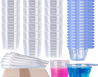 LET'S RESIN Mixing Cups Kit,200Pcs Plastic Mixing Cups,Disposable Measuring Cups for Epoxy Resin, Paint Mixing, Resin Crafts, Jewelry Making