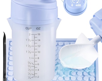 LET’S RESIN Upgraded Mini Auto Resin Mixer, Hands-Free Easy Clean Epoxy Mixer with 16fl.oz Silicone Mixing Cup