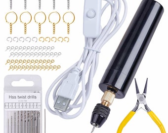 LET'S RESIN Electric Hand Drill Kit for Resin – 3-Jaw Chuck & Jewelry Accessories