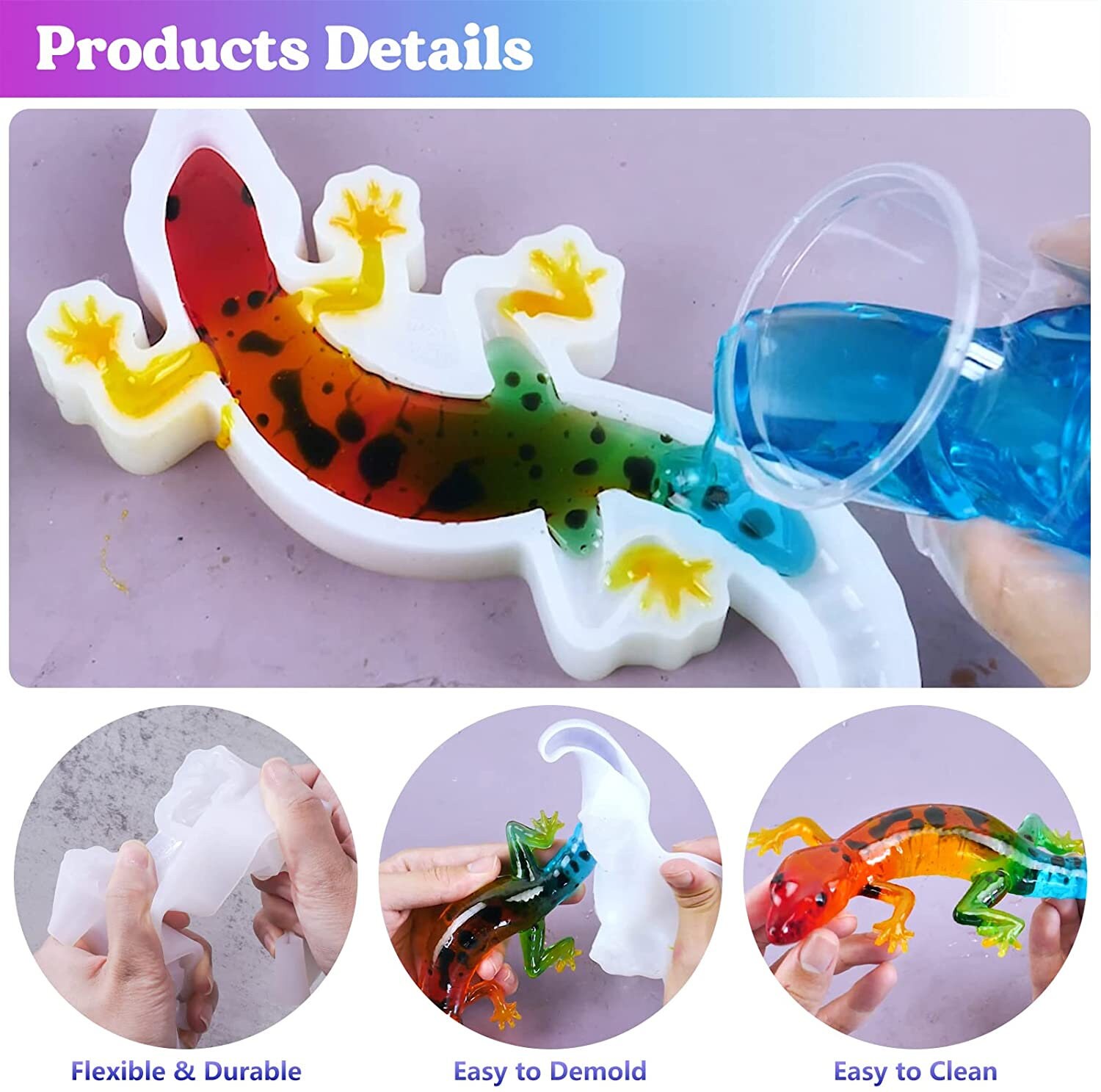 Moule En Silicone Tête De Dragon - Pour Savon, Résine époxy, Plâtre, Pâtisserie, 2 Tailles (S Et L), Souple Et Réutilisable, Lavable Au Lave-vaisselle