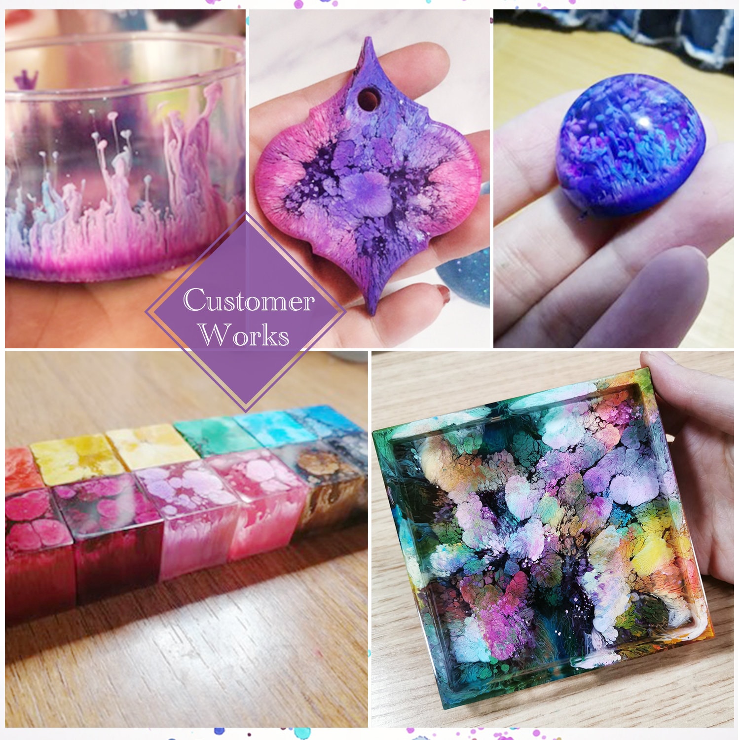 Alcohol Ink for Epoxy Resin - 24 Vibrant Colors Alcohol-Based Ink High Concentrated Alcohol Paint Pigment Resin Ink Color Dye for Resin Art Tumblers G