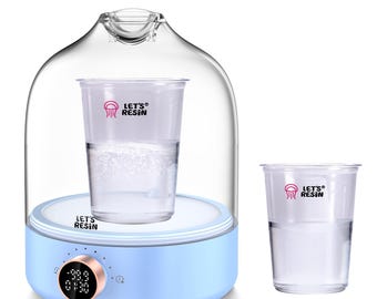 LET’S Resin Upgraded Resin Bubble Remover, Eliminate 99% Bubble in 5-9 Minutes, 99Kpa with Digital Display,Bigger Capacity, Auto Vent
