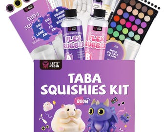 LET'S RESIN DIY Dragon & Hamster Squishy Making Kit - Stress Relief Craft Set, Gift