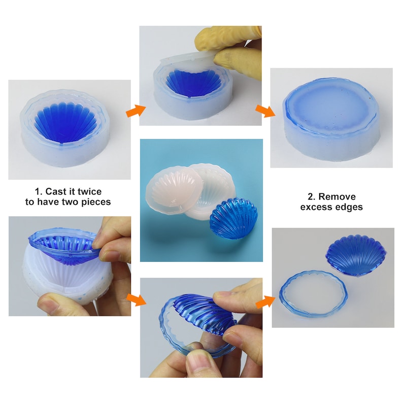 Epoxy Resin Molds Silicone Resin Mold E4-LSMJ-K Crystal Silicone Mold - Resin Shaker Mold Kawaii UV Resin Molds