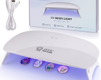 Let's Resin UV Light for Resin, Large Size Portable UV Resin Light, Fast Curing&143g Light Weight UV lamp