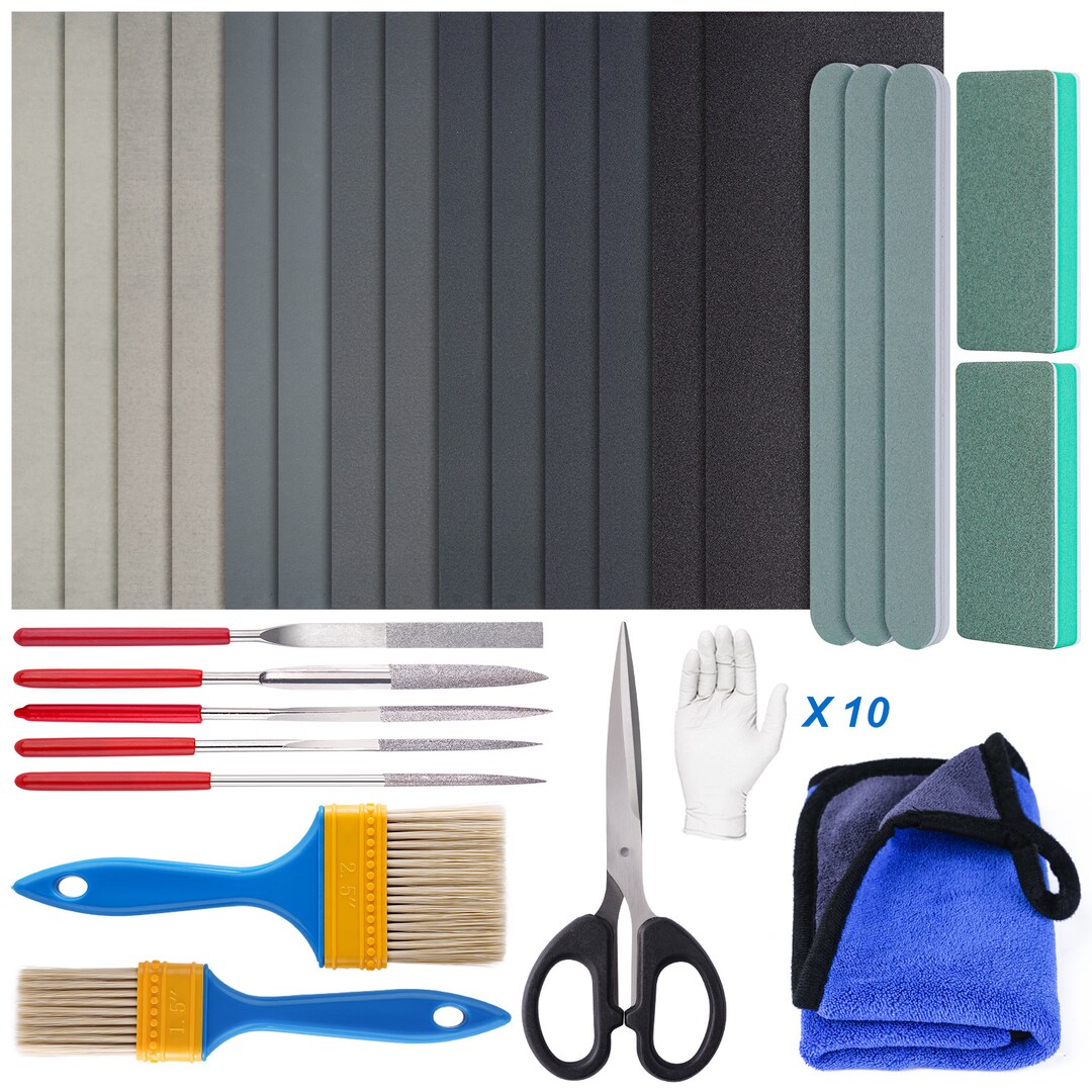 LET'S RESIN Resin Polishing Kit,33pcs Resin Supplies With Sandpaper,resin File Kit,polishing