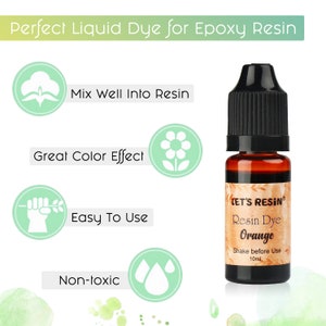 LET'S RESIN Epoxy Resin Pigment 16 Color Liquid Epoxy Resin Dye,Concentrated Epoxy Resin Paint,Resin Colorant for Art Crafts (Each 0.35oz) image 4