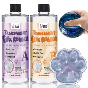 LET'S RESIN Goma de silicona líquida blanda transparente Taba - 28 oz