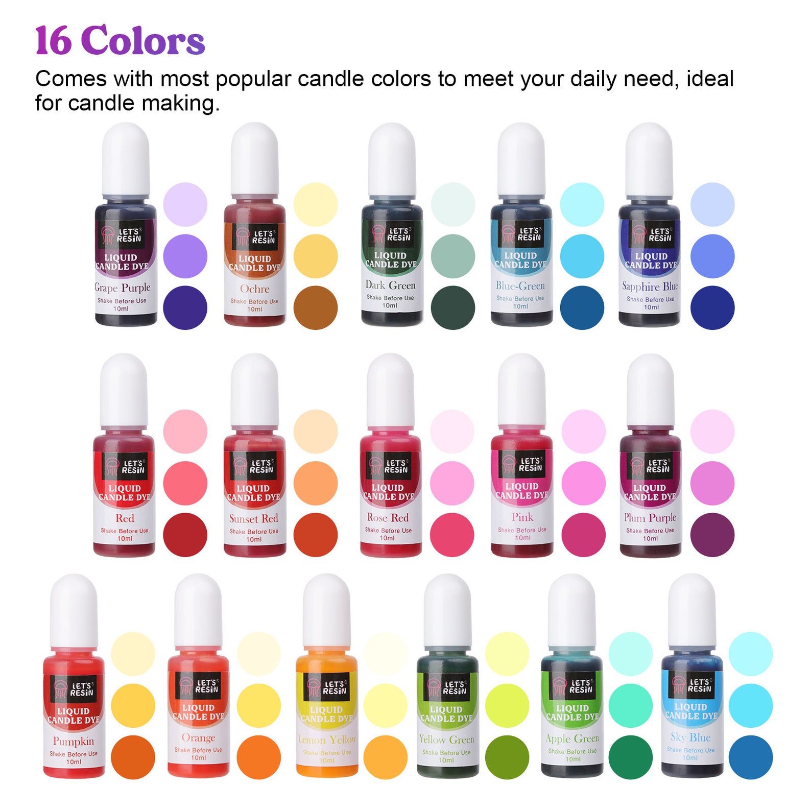 Candle Dye for Candle Making LET'S RESIN NonToxic Etsy