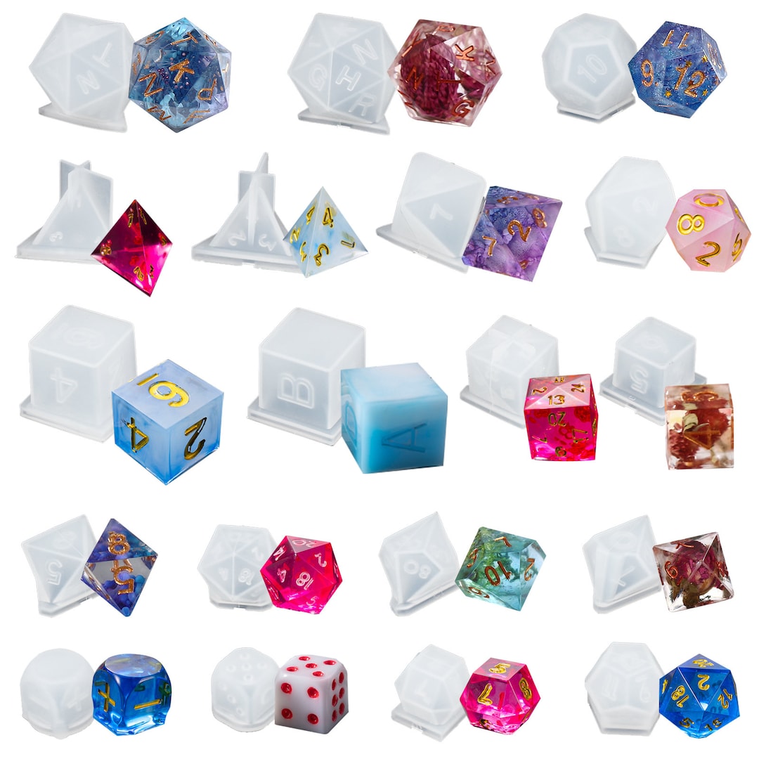 LET'S RESIN Dice Molds for Resin,resin Dice Mold Set With Letter Number