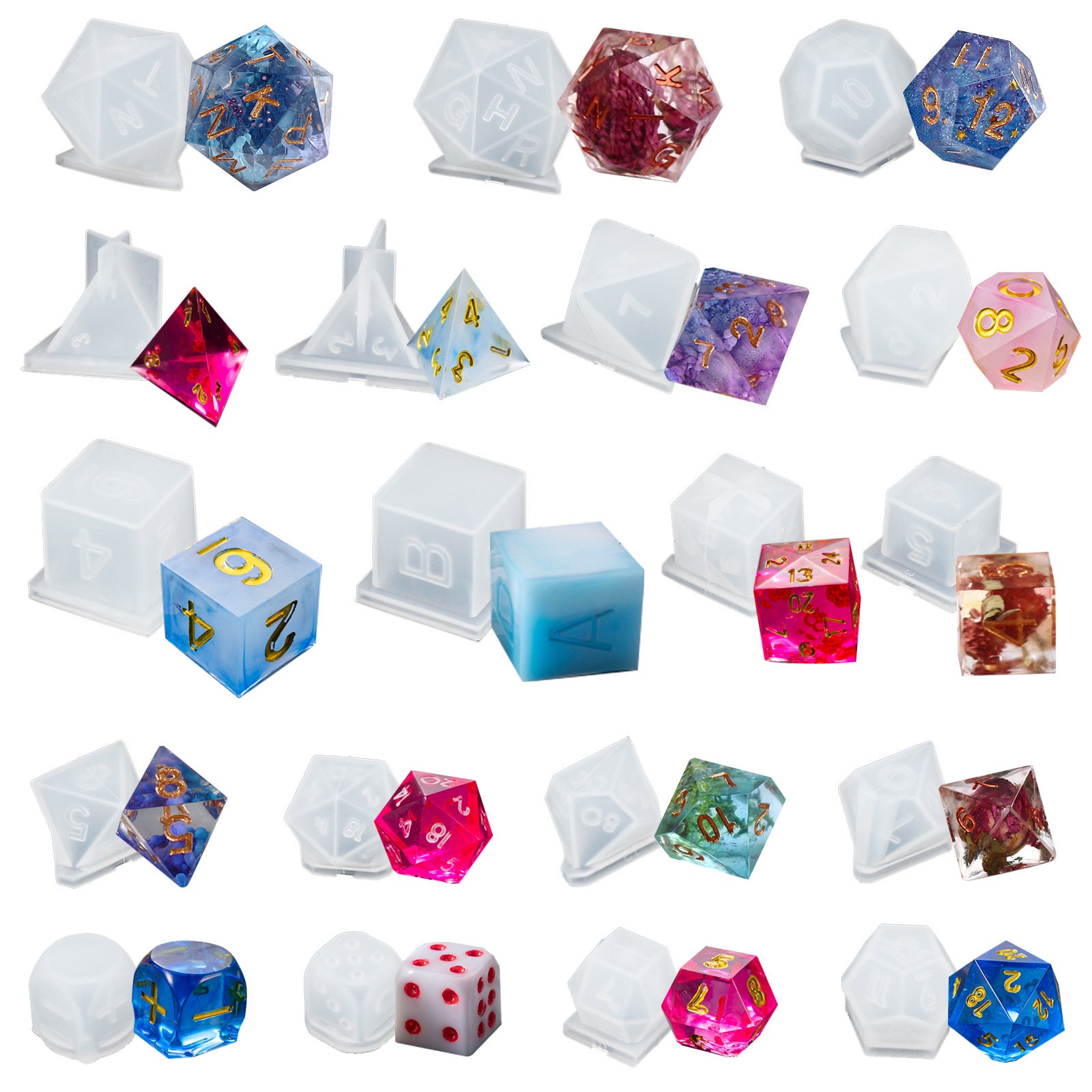 Resin Molds Silicone For Dice Box, Hexagon Box Epoxy Resin Molds For Dice  Stor