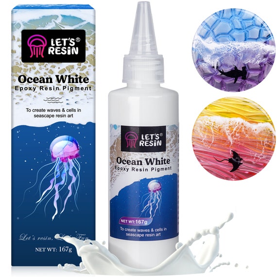 LET'S RESIN Ocean White Epoxy Resin Pigment 167g/5.89oz Opaque Pigment  Paste for Epoxy Resin & UV Resin, Color Tint for Ocean Waves Art 