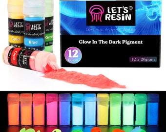 Glow in the Dark Pigment Powder Resin Coating 4 ounce bags- choose