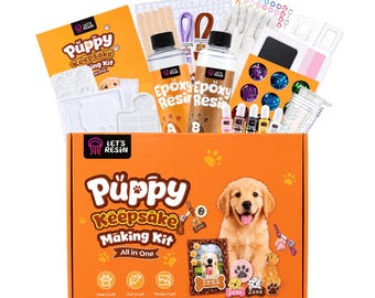 LET'S RESIN Puppy Keepsake Making All-in-One Kit, Special Diy Gift for Holiday, Kids, Memory Pets