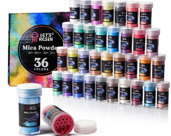 Eye Candy Pigments Neon Mica Pigment Powder Set - Mica Powder for Epoxy Resin Art - Woodworking - Nail Polish - Bath Bombs - Pigment Powder Variety